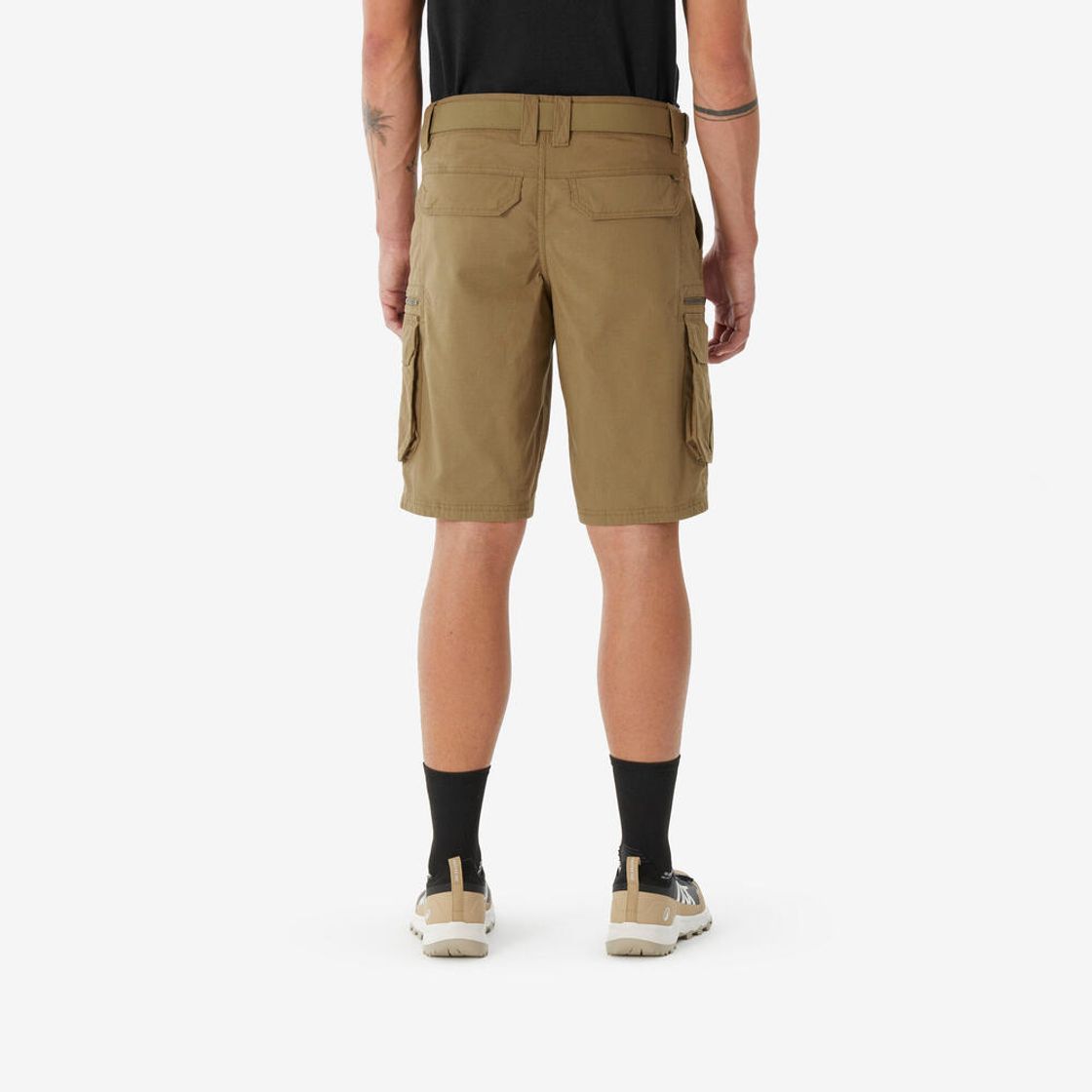 데카트론 남성 하이킹 카고 버뮤다 반바지 NH500 브론즈 브라운(DECATHLON Men's Hiking Cargo Bermuda Shorts NH500 Bronze Brown) - 3
