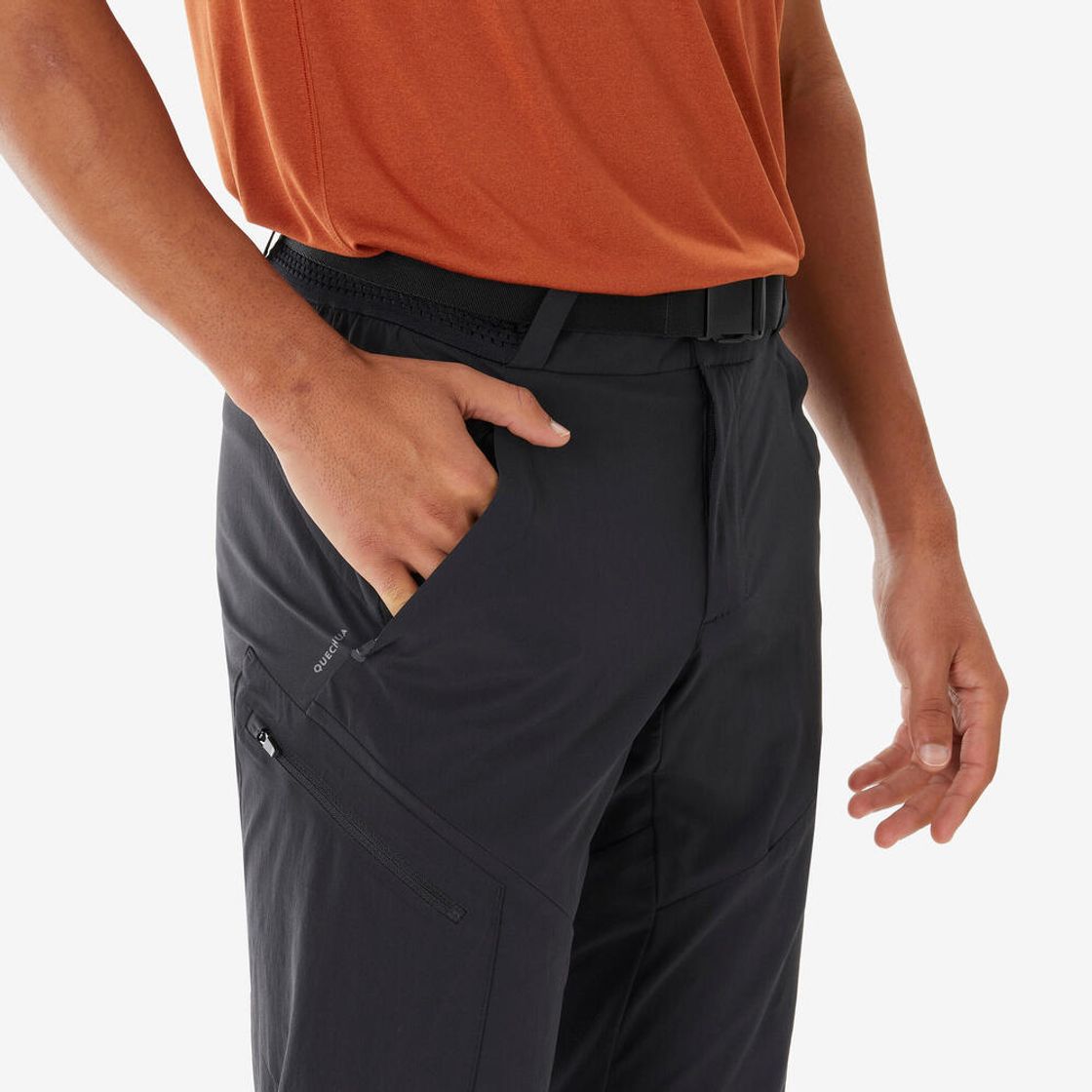 데카트론 남성 등산 바지 스트레치 MH500 스모크 블랙(DECATHLON Men's Hiking Trousers Stretch MH500 Smoke Black) - 4