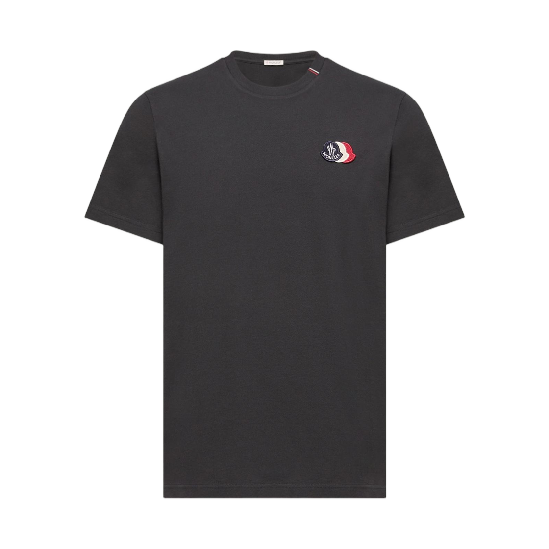 L1-091-8C00074-89B8Q-778 Moncler Embroidered Tricolor Logo Cotton T-Shirt Navy Blue - 26SS