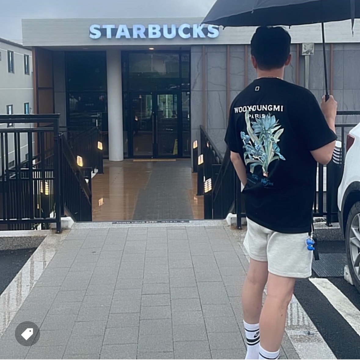Kapital 14 oz. Denim 1ST One Wash Jacket Indigo, Wooyoungmi Cotton Back Logo T-Shirt White - 25SS 착용 스타일 - 4