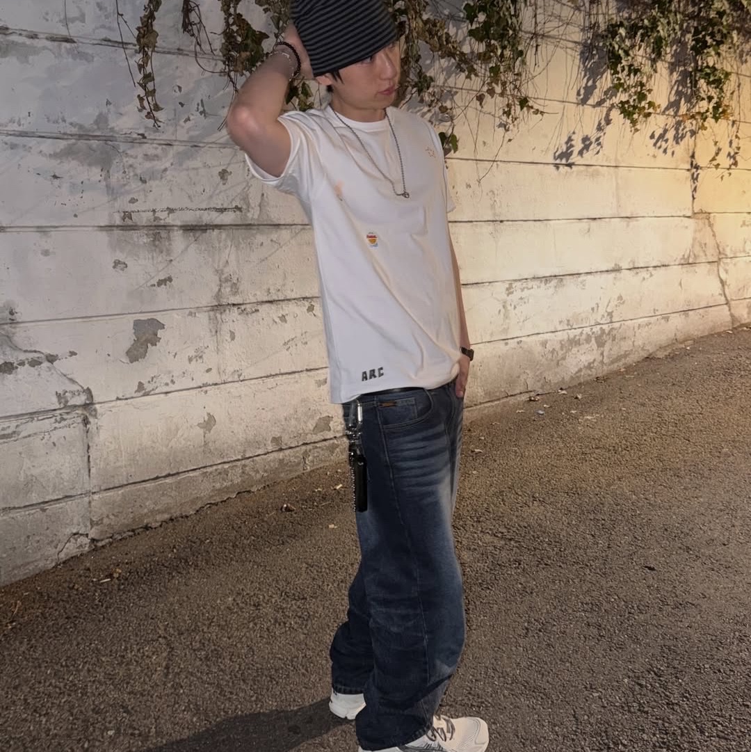 ersco Wahed Regular Jeans Deep Blue 착용 스타일 - 4