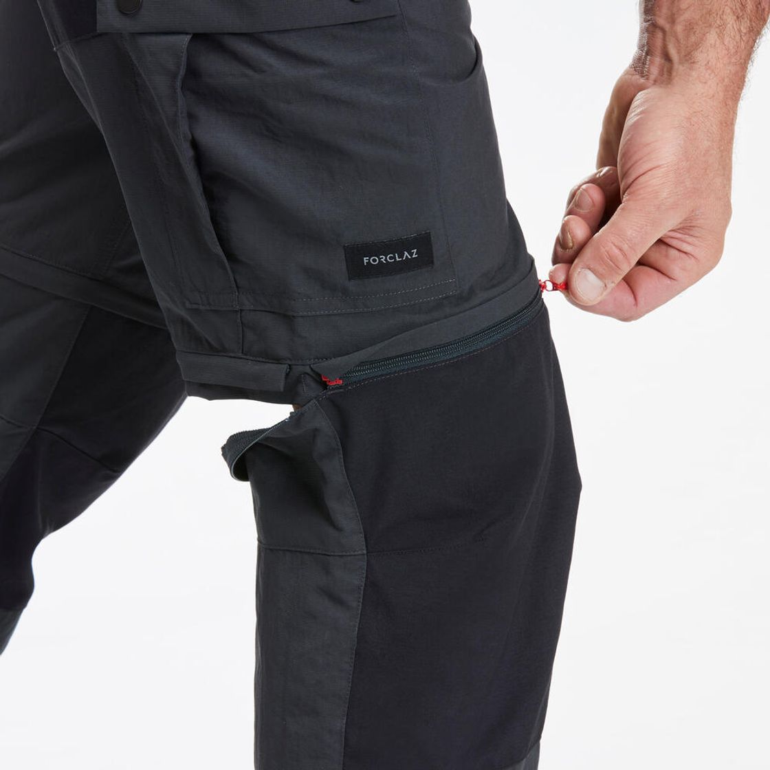 데카트론 남성 백패킹 투인원 집오프 바지 MT100 카본 그레이(DECATHLON Men's Backpacking 2-in-1 Zip-Off Trousers MT100 Carbon Grey) - 7