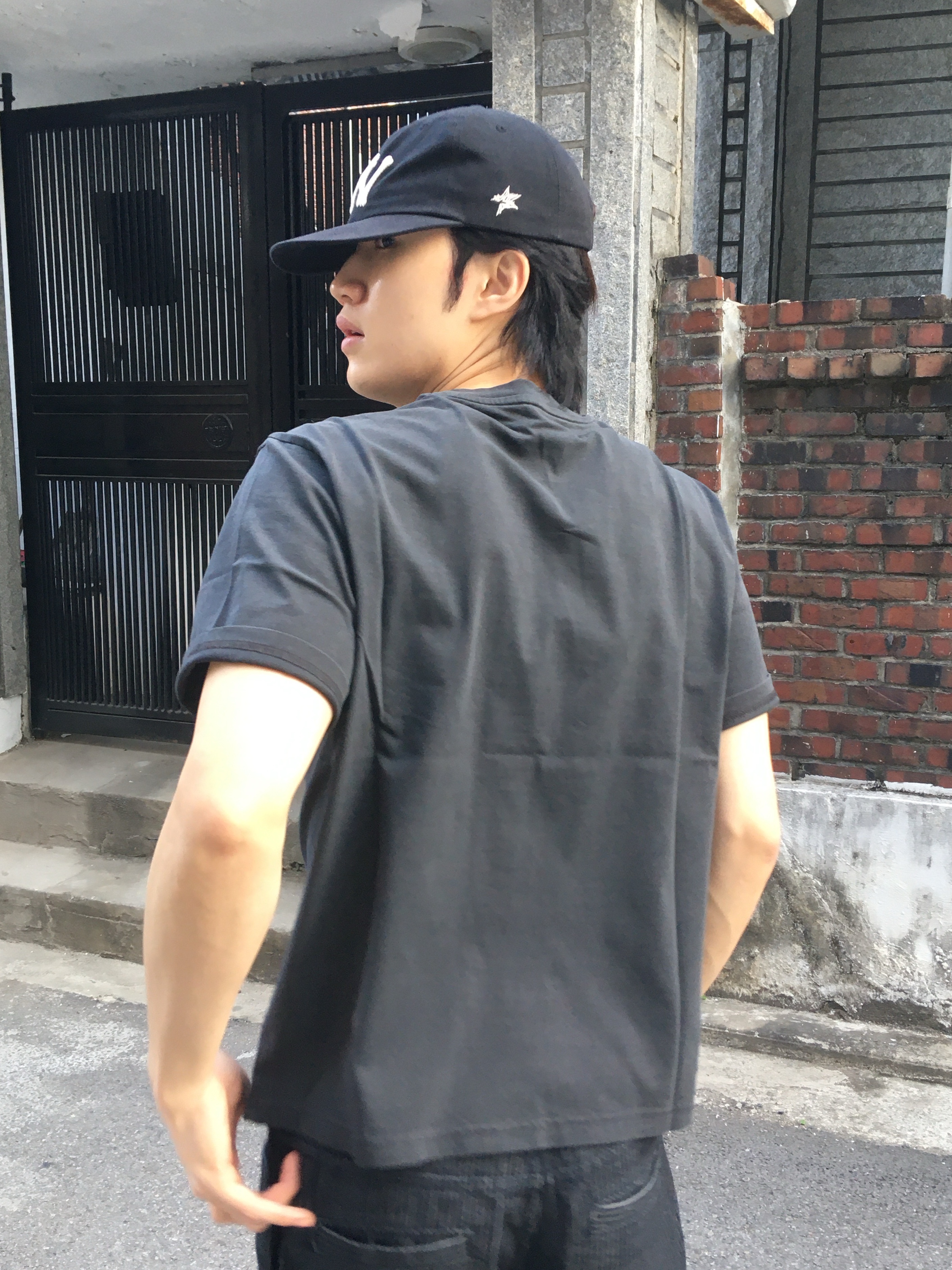 Aoiro 6-Panel Bone A/N Cap Black 착용 스타일 - 2