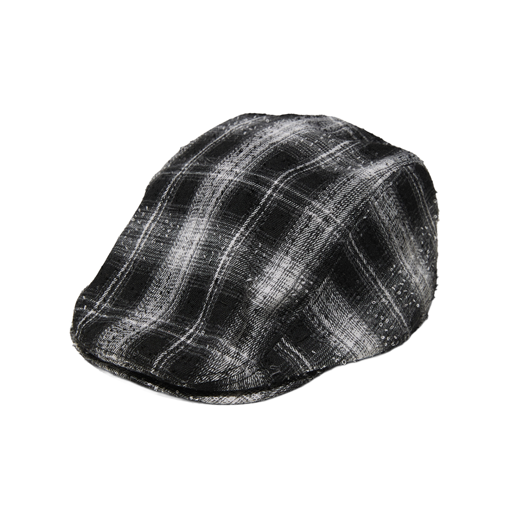오가프 체크 헌팅 캡 블랙(Ogarp Check Hunting Cap Black)
