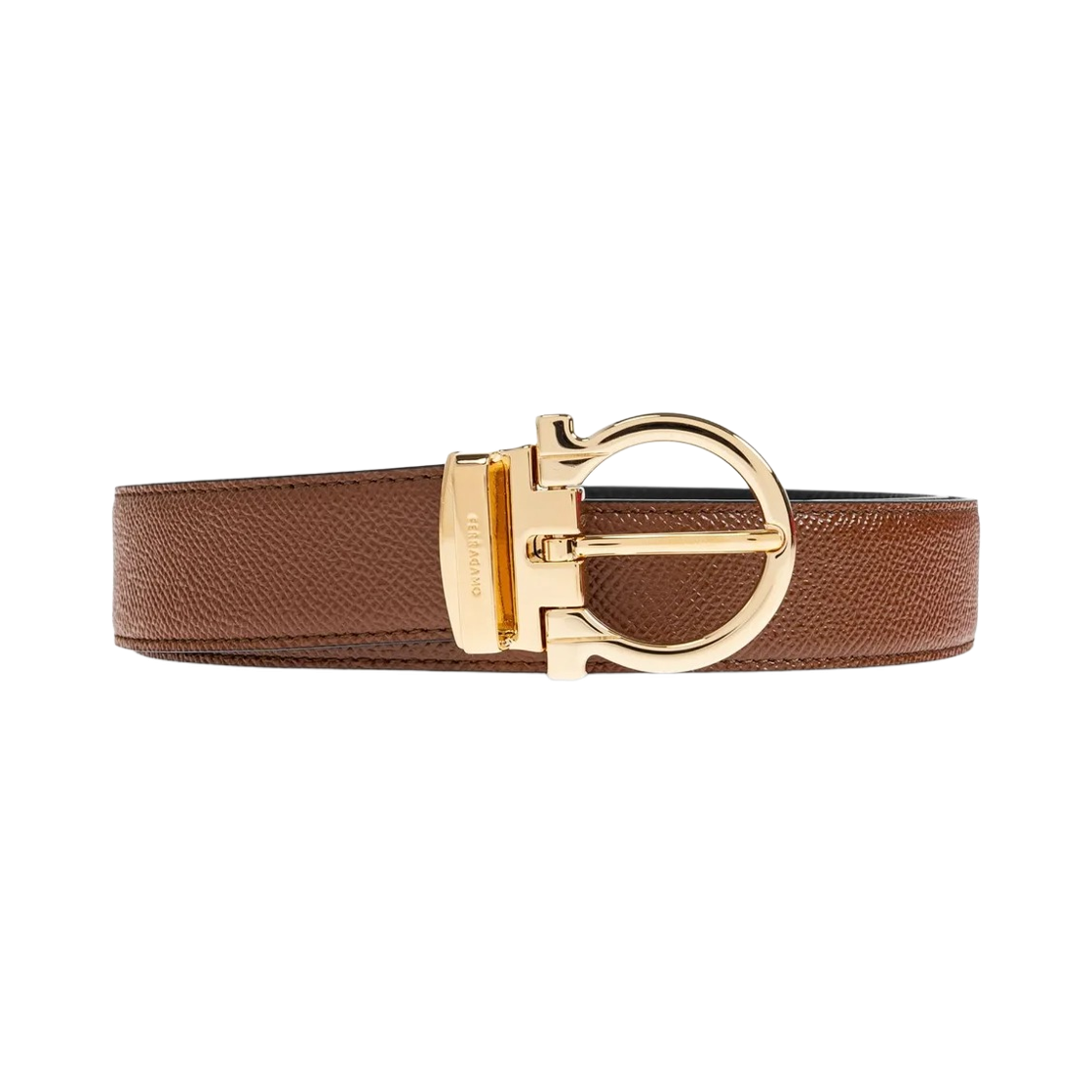 670302-790543 Ferragamo Reversible Gancini Belt Radica Black