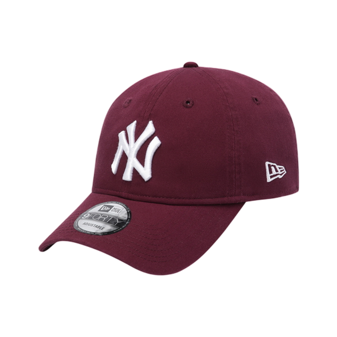 뉴에라 MLB 뉴욕 양키스 베이직 언스트럭쳐 볼캡 버건디(New Era MLB New York Yankees Basic Unstructured Ball Cap Burgundy)