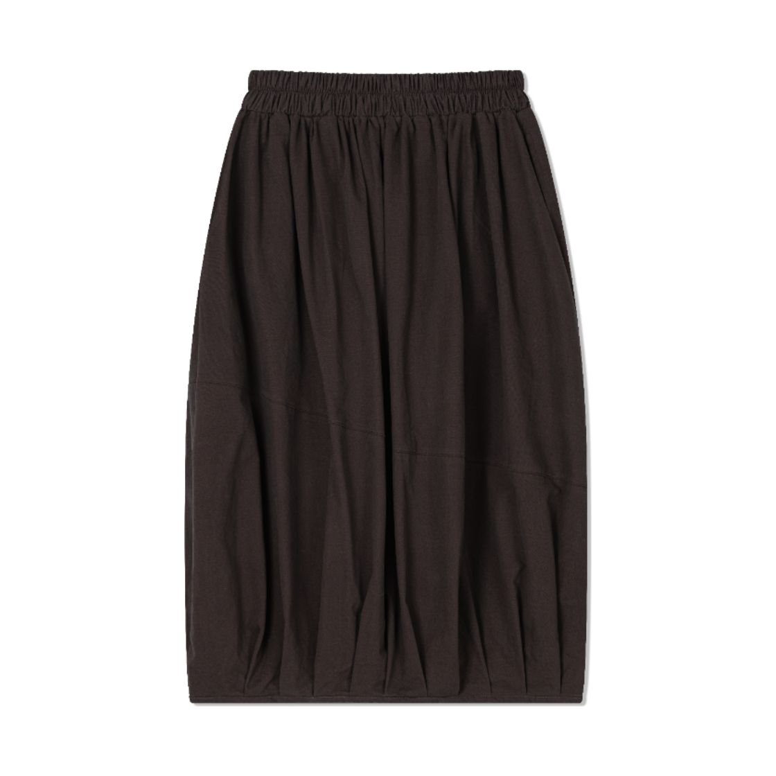 구월십일 코튼 밴딩 펌프 스커트 다크 브라운(Guwolsibil Cotton Banding Pump Skirt Dark Brown) - 2