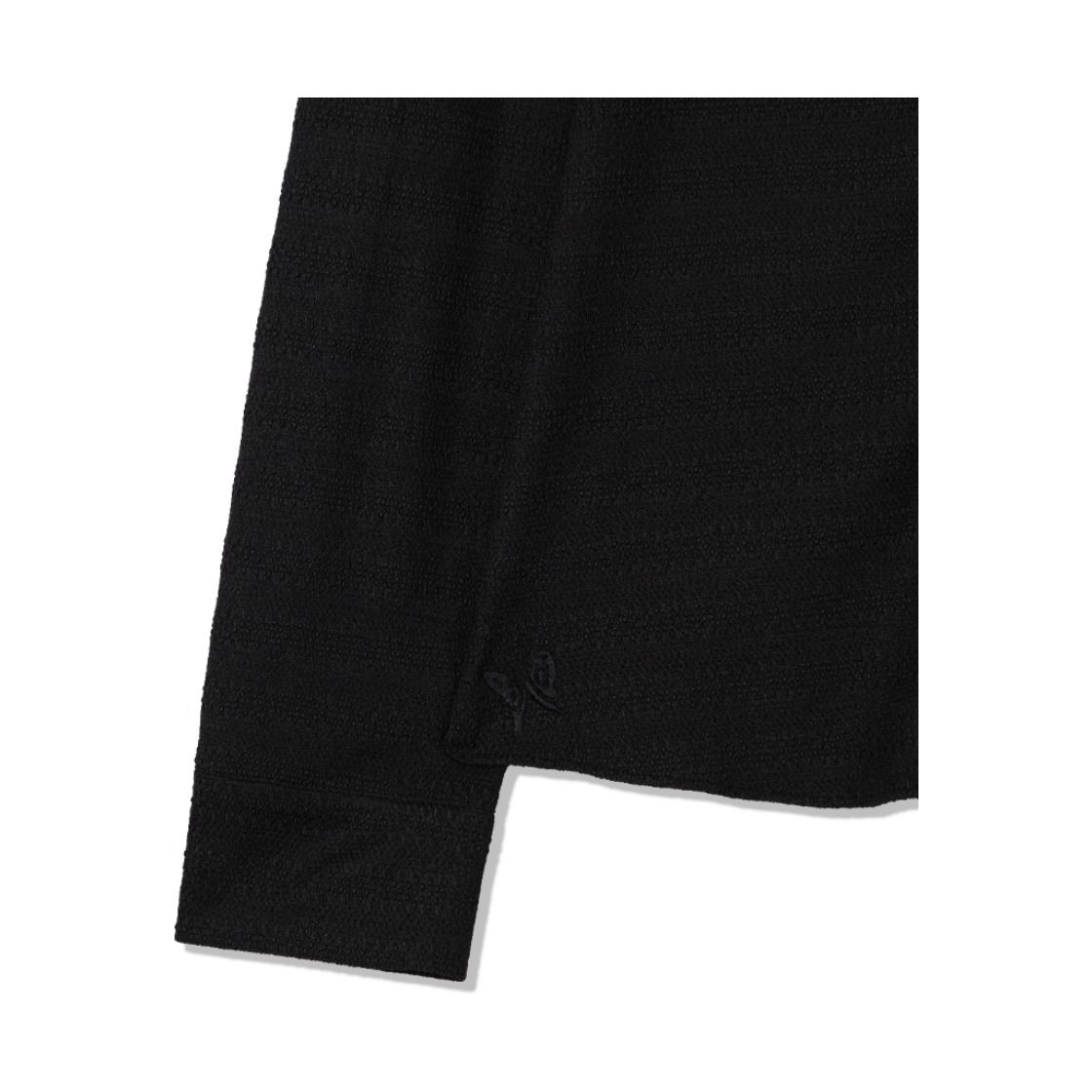 구월십일 헨리넥 프릴 블라우스 블랙(Guwolsibil Henley Neck Frill Blouse Black) - 4