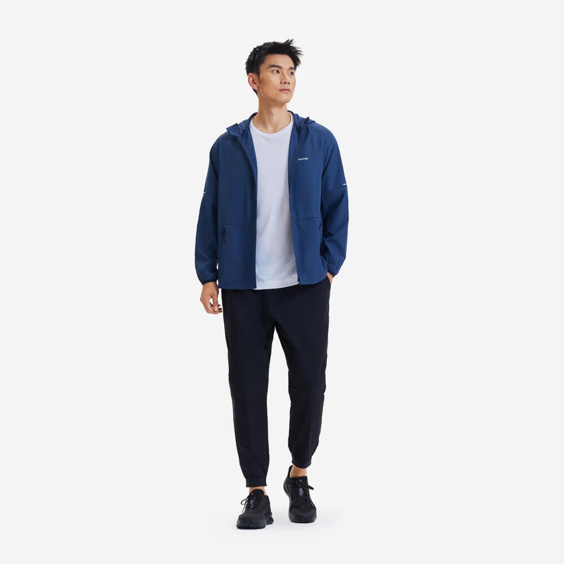 데카트론 남성 러닝 윈드 자켓 런 100 어비스 블루(DECATHLON Men's Running Wind Jacket Run 100 Abyss Blue) - 4