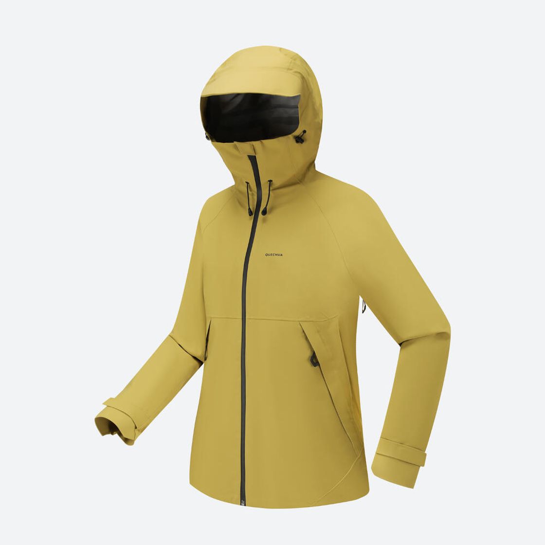 데카트론 여성 하이킹 방수 자켓 MH500 맹그로브 카키(DECATHLON Women's Hiking Waterproof Jacket MH500 Mangrove Khaki) - 4