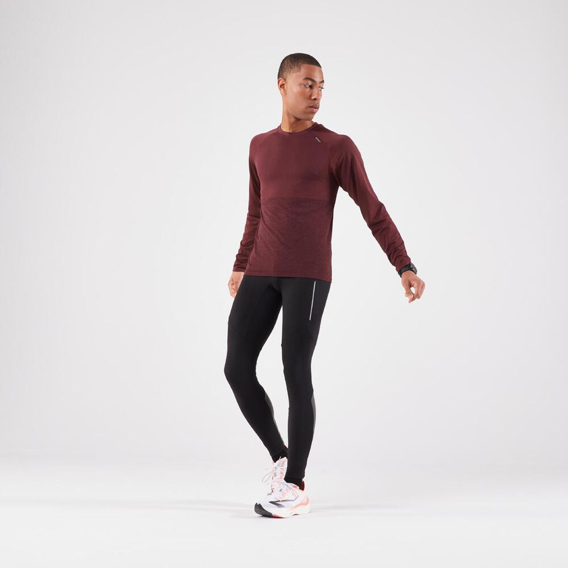 데카트론 남성 러닝 레깅스 런 웜 500 스모크 블랙(DECATHLON Men's Running Leggings Run Warm 500 Smoke Black) - 4
