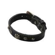 Ogarp Cow Leather Stud Bracelet Black