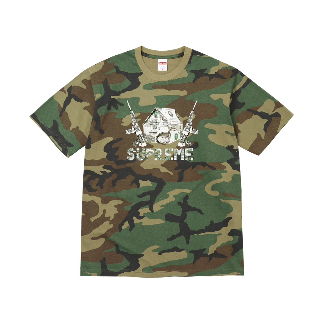 슈프림 오리가미 티셔츠 우드랜드 카모 - 26SS