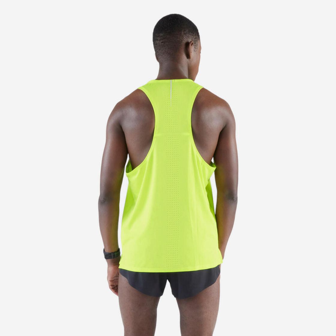 데카트론 남성 러닝 경량 싱글렛 900 울트라라이트 플루오 애시드 옐로우(DECATHLON Men's Running Lightweight Singlet 900 Ultralight Fluorescent Acid Yellow) - 3