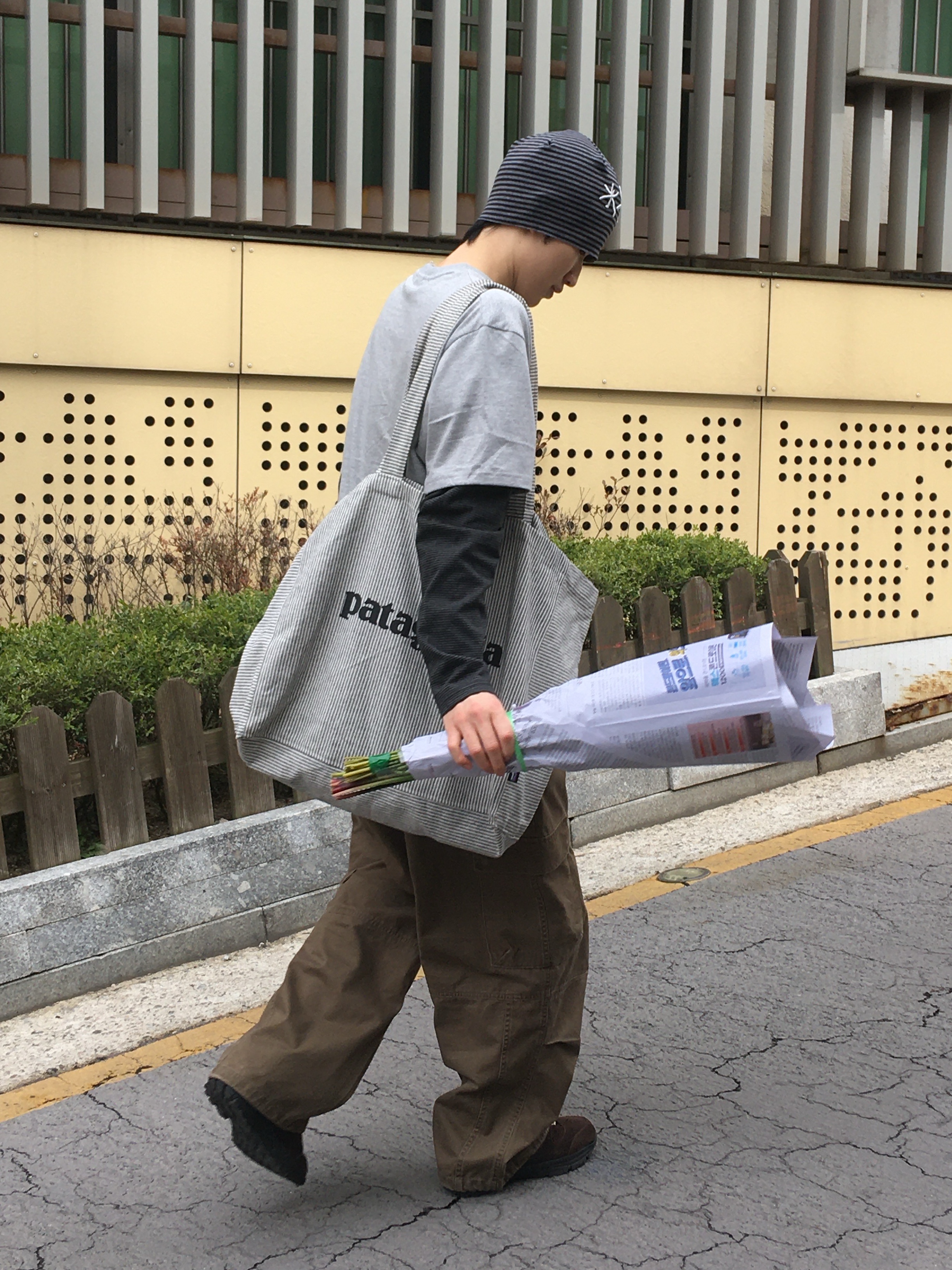 [6% 적립] NegativeThree Moley Tracking Sneakers Nut Brown, Patagonia Recycled Market Tote Bag Fitz Roy Icon Farrier Stripe Forge Grey 착용 스타일 - 1