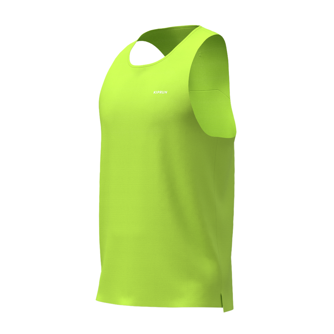 8872863 DECATHLON Men's Running Lightweight Singlet 900 Ultralight Fluorescent Acid Yellow