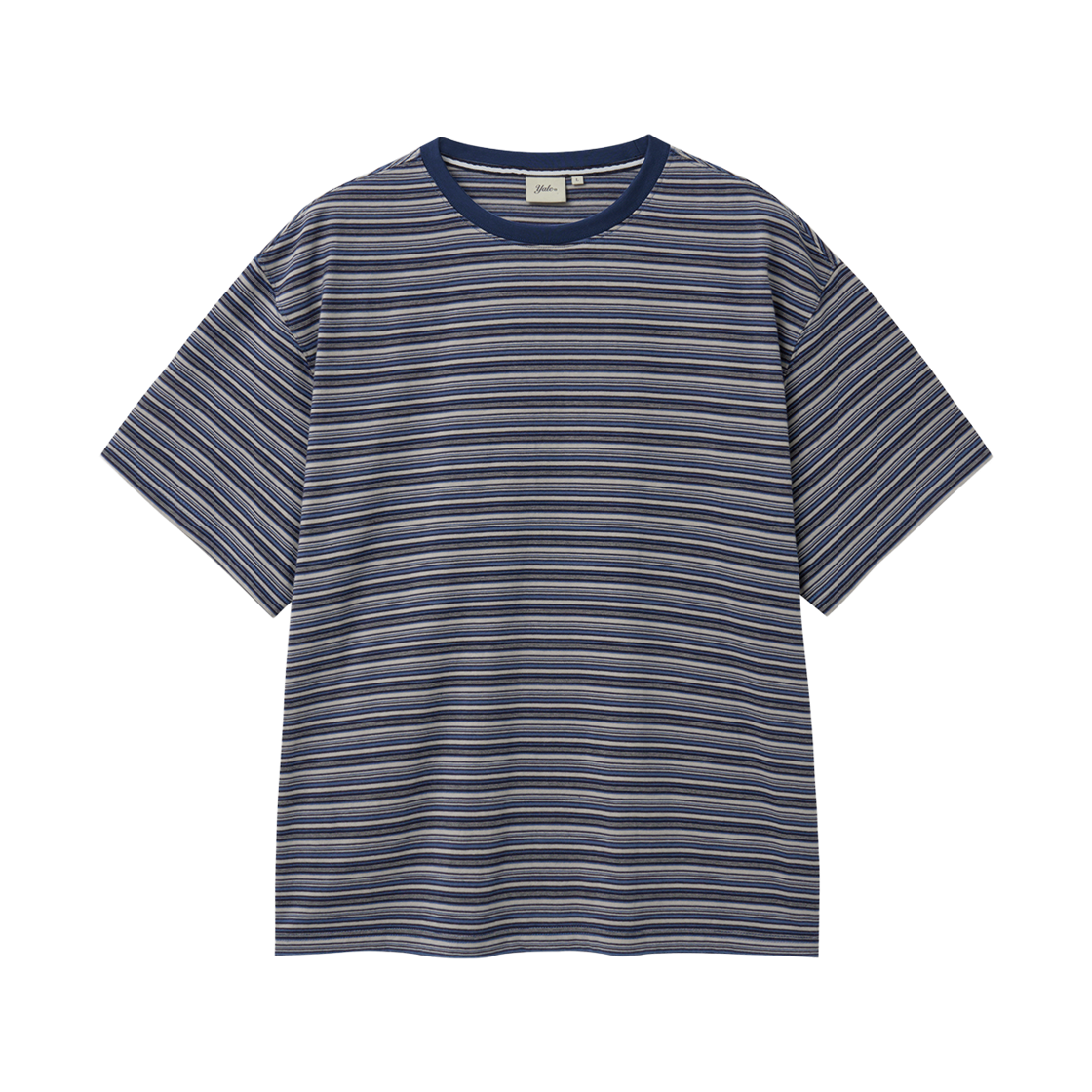 예일 멀티 스트라이프 티셔츠_네이비(Yale Multi Stripe T-Shirt_Navy)