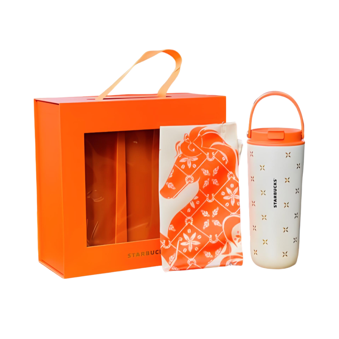- Starbucks China 2026 New Year Scarf & Tumbler 650ml Set