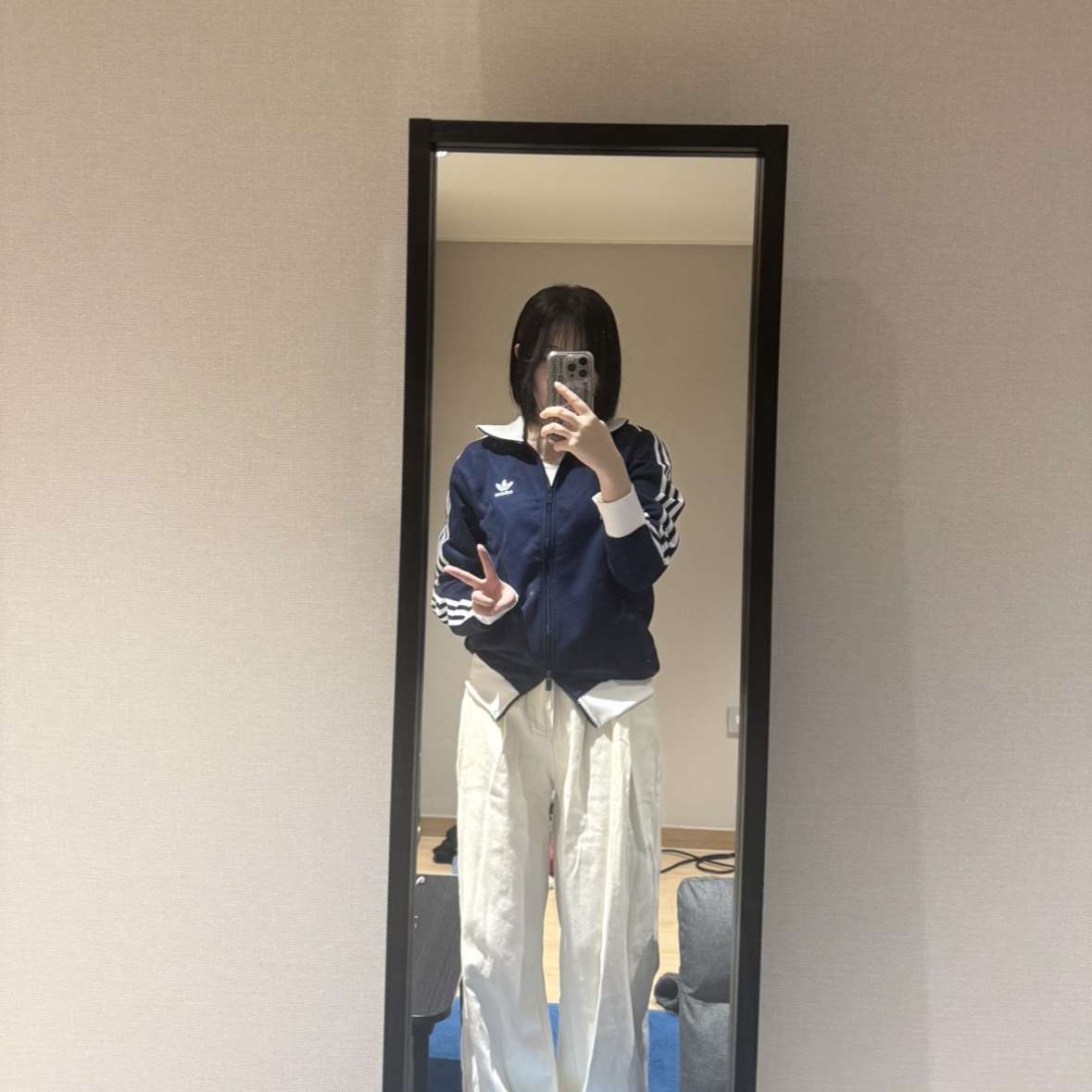 Adidas Adicolor Classic Beckenbauer Track Top Night Indigo - KR Sizing 착용 스타일