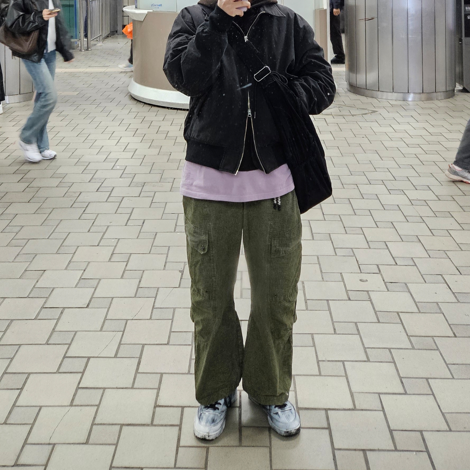 Reebok X NOT4NERD Club C 85 Veiled Black 착용 스타일