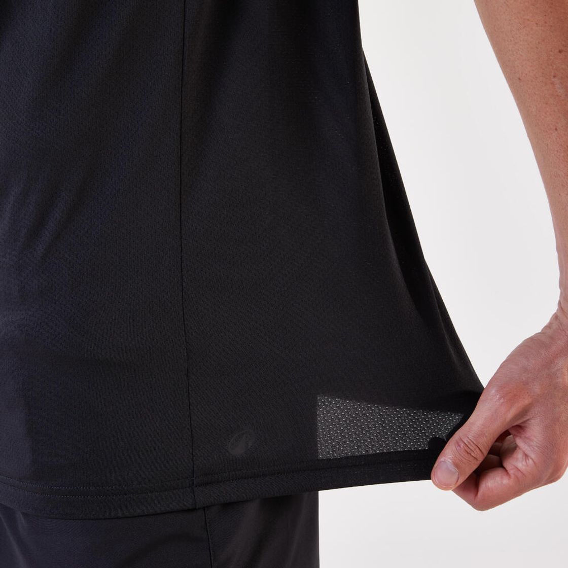 데카트론 남성 러닝 반팔 티 런 100 스모크 블랙(DECATHLON Men’s Running Short-Sleeved T-Shirt Run 100 Smoke Black) - 5