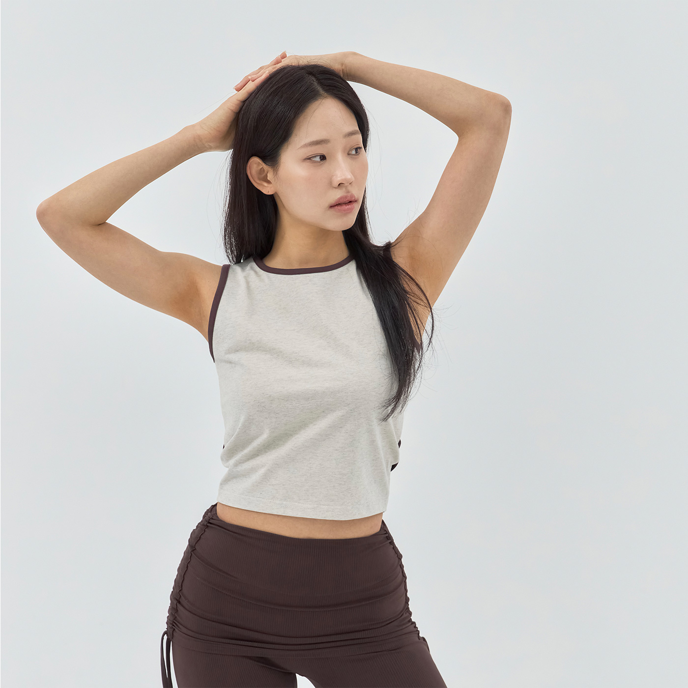 알테그리히 투톤 라인 슬리브리스 레드브라운(ALLTAGLICH Two Tone Line Sleeveless_Redbrown) - 4