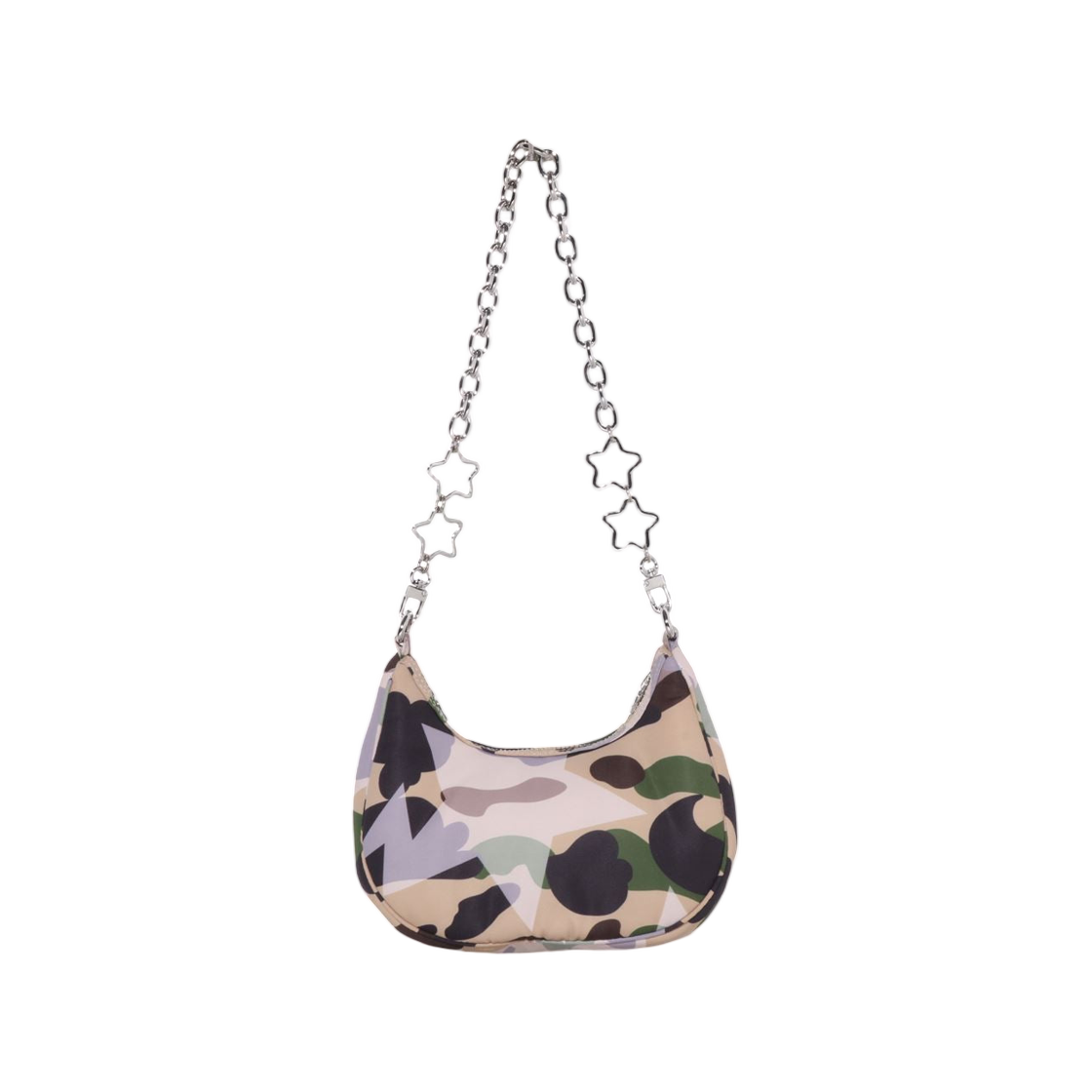 베이프 스타 오버 프린트 퍼스트 카모 퀼팅 문 쉐입 백 옐로우(BAPE Sta Over Print 1st Camo Quilting Moon Shape Bag Yellow) - 2