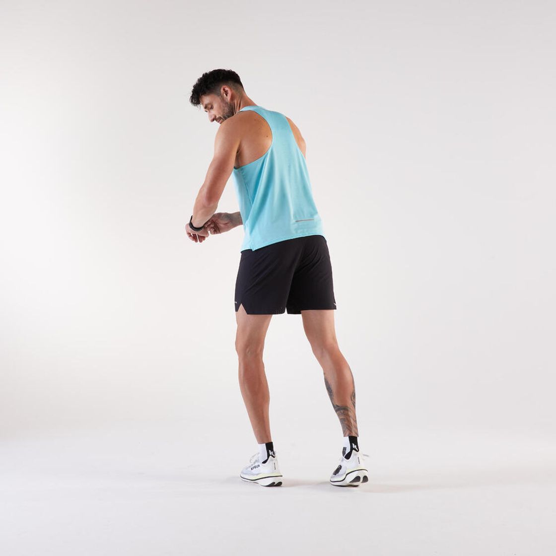 데카트론 남성 러닝 경량 싱글렛 900 울트라라이트 라군 블루(DECATHLON Men's Running Lightweight Singlet 900 Ultralight Lagoon Blue) - 6