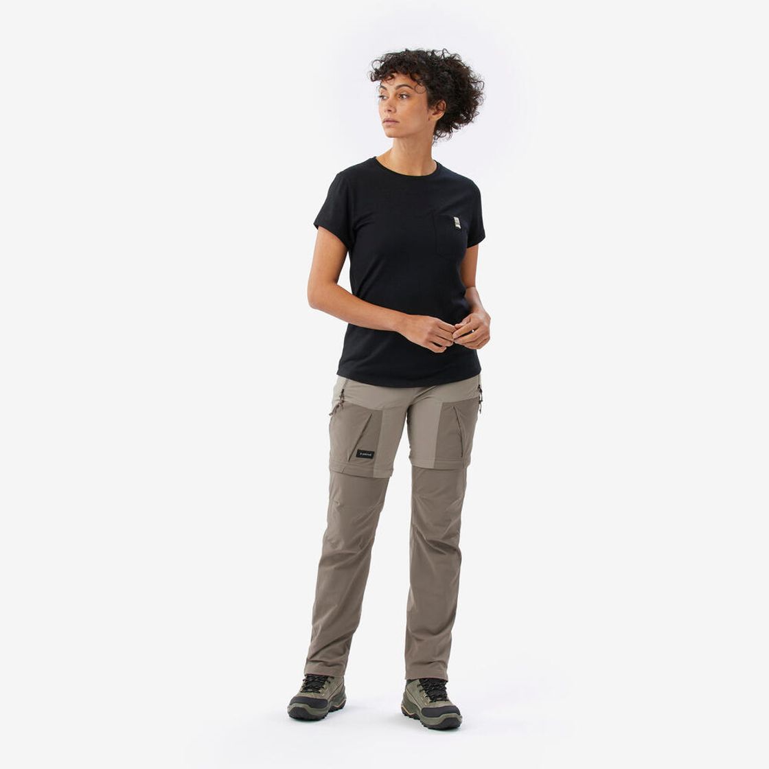 데카트론 여성 백패킹 투인원 집오프 바지 MT500 애쉬 베이지(DECATHLON Women's Backpacking 2-in-1 Zip-off Pants MT500 Ash Beige) - 2