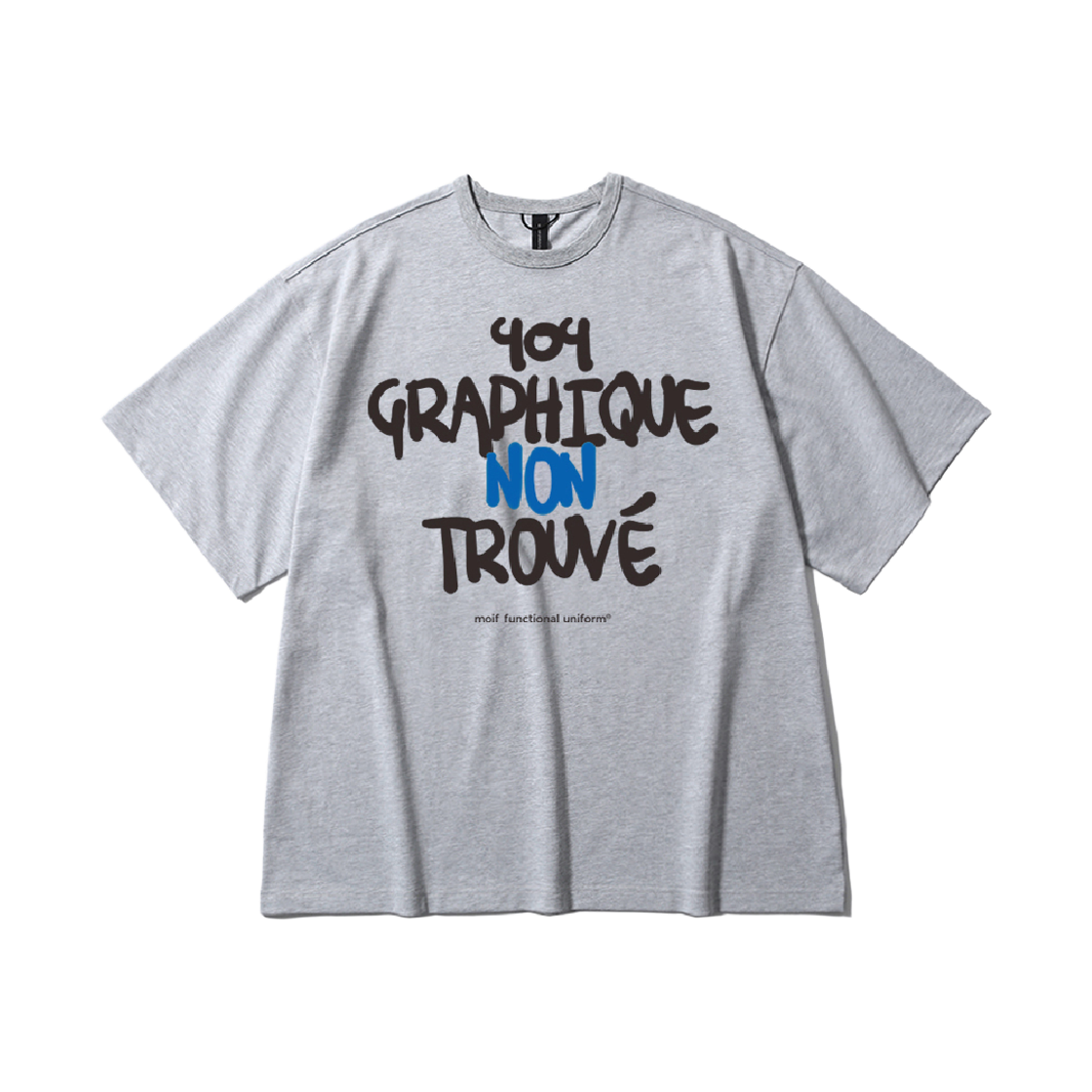 [SS26] 모이프 404 GNF(F) H/S 티 헤더 그레이([SS26] moif 404 GNF(F) H/S Tee Heather Gray)