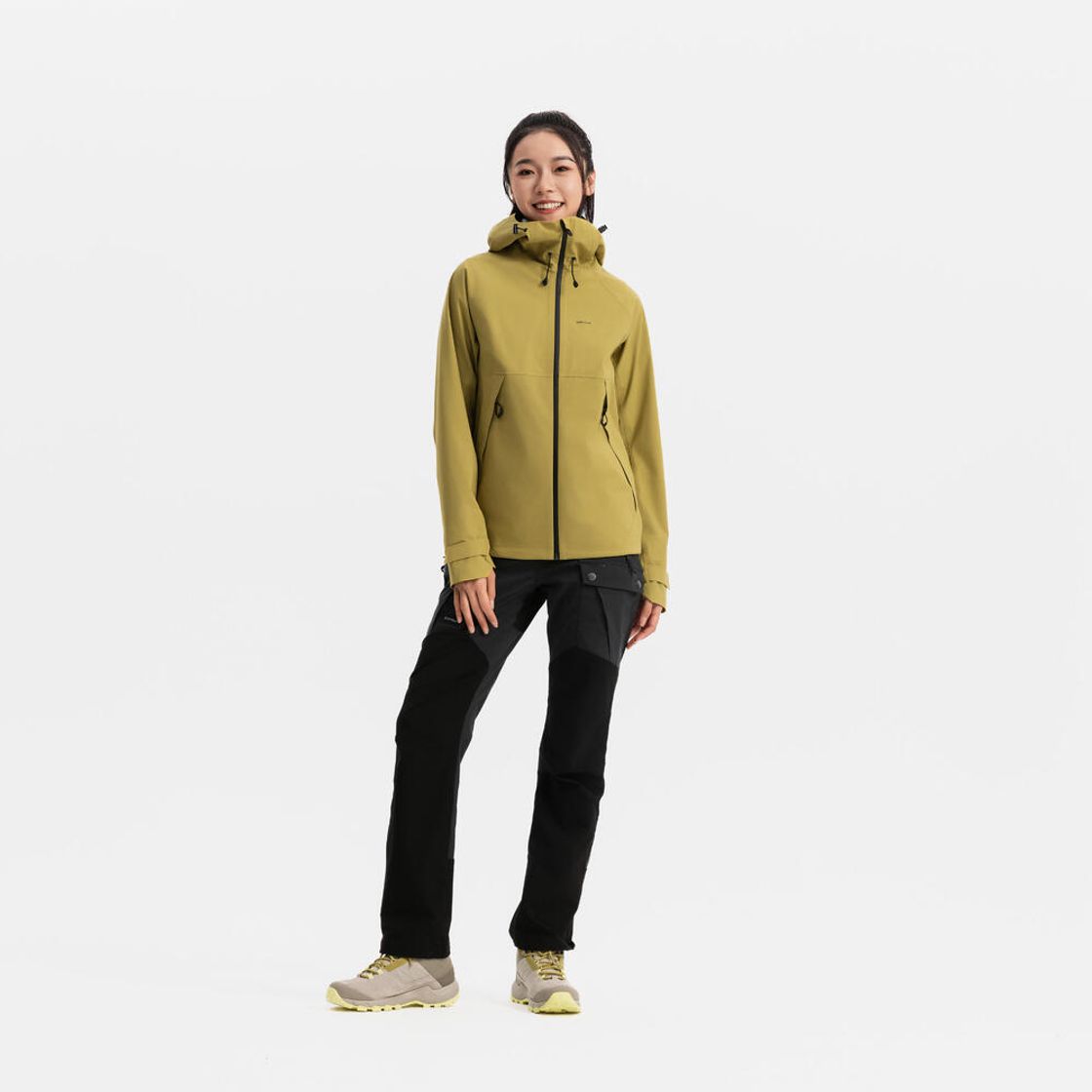 데카트론 여성 하이킹 방수 자켓 MH500 맹그로브 카키(DECATHLON Women's Hiking Waterproof Jacket MH500 Mangrove Khaki) - 5