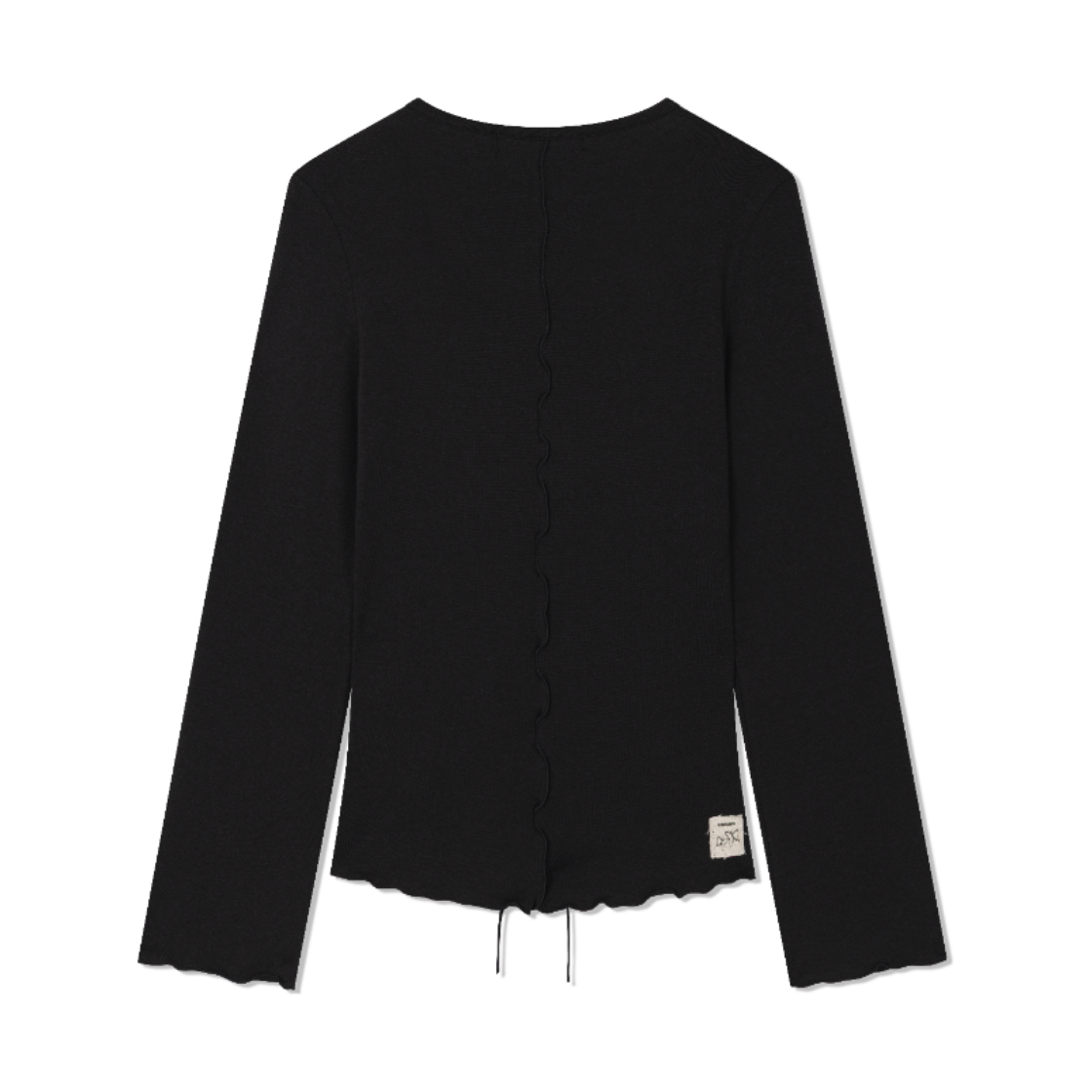 구월십일 에스닉 셔링 레이스 티셔츠 블랙(Guwolsibil Ethnic Shirring Lace Top Black) - 2