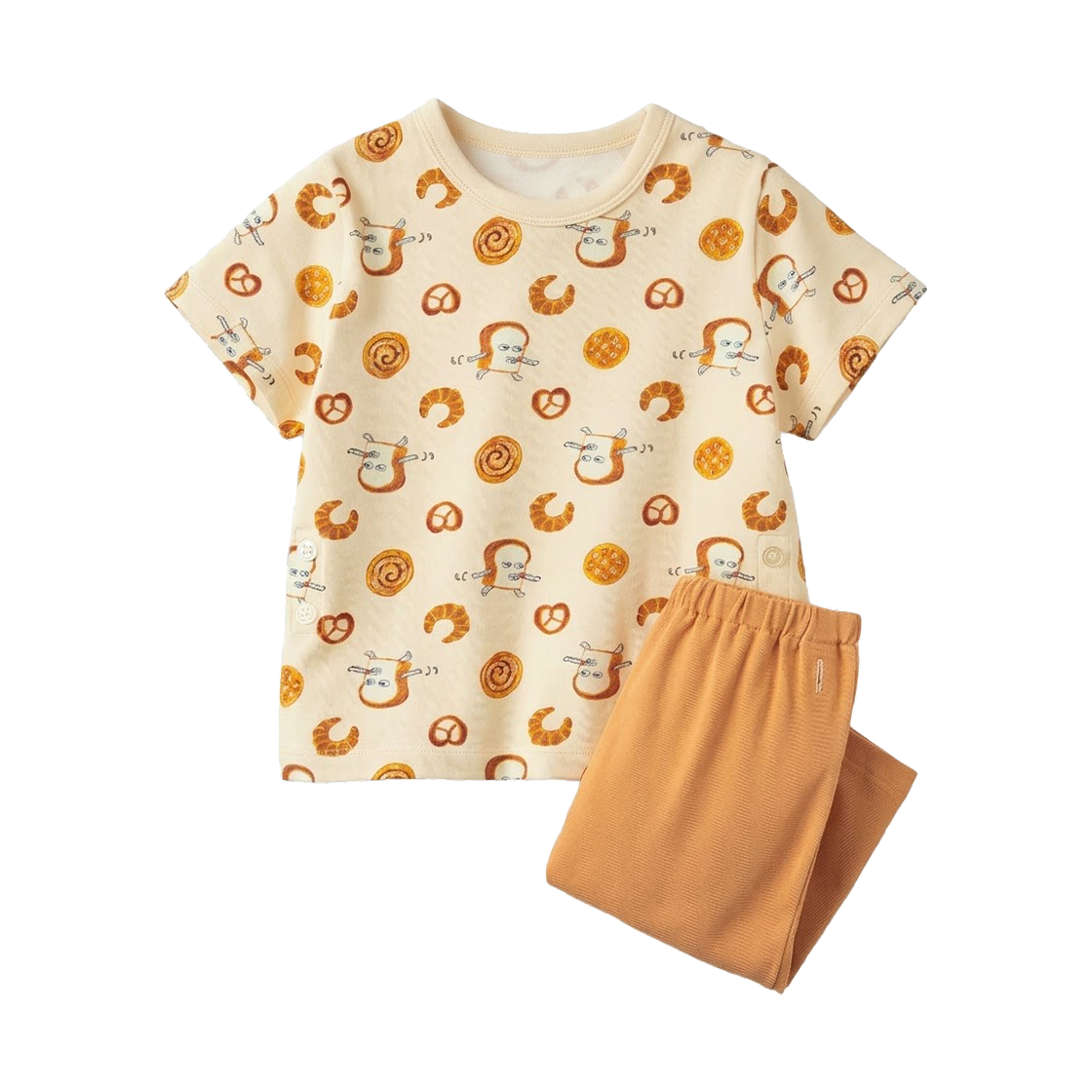 481809-23 (Kids) Uniqlo x Bread Thief The Picture Book Collection Dry Pajama Orange
