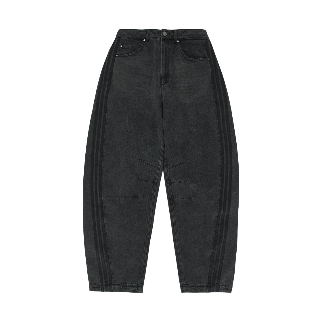 (W) 아디다스 아딜레늄 시즌 3 바나나 피티드 워시드 데님 팬츠 블랙 - KR 사이즈