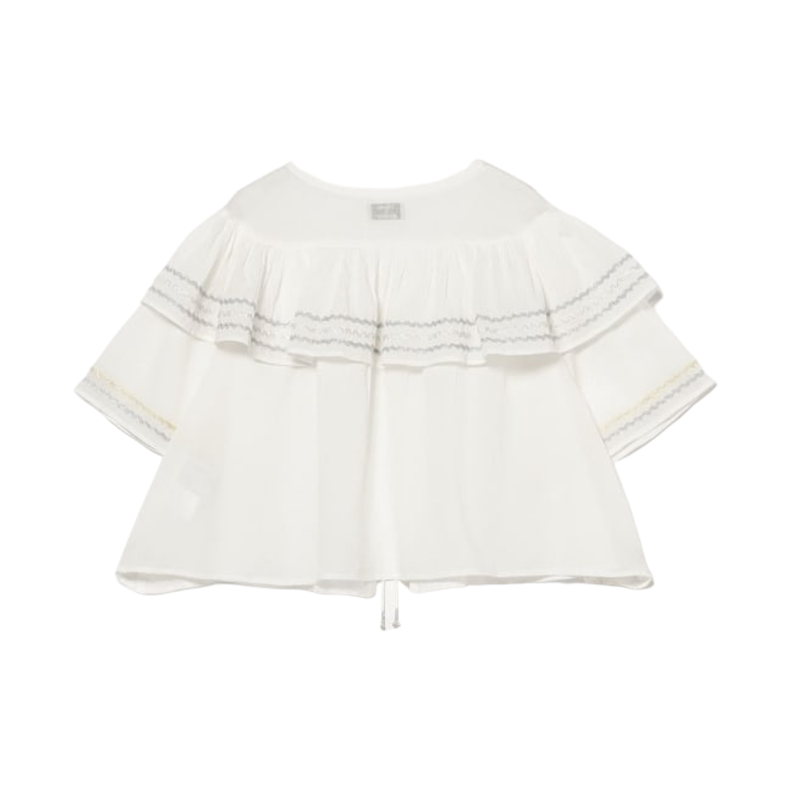 (W) 빔즈 보이 블라우스 화이트((W) Beams Boy Blouse White) - 2