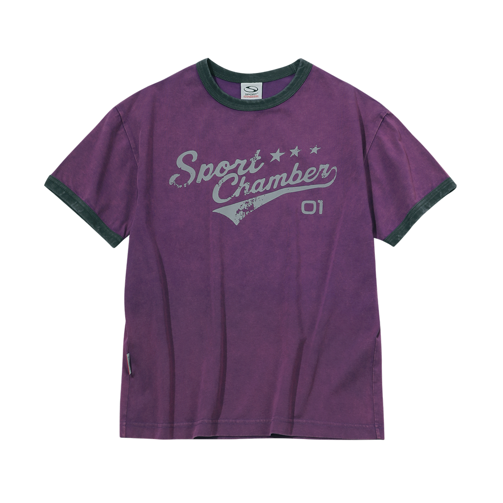 스포츠챔버 액티브 로고 티셔츠 퍼플(SPORT CHAMBER Active Logo T-Shirt PURPLE)