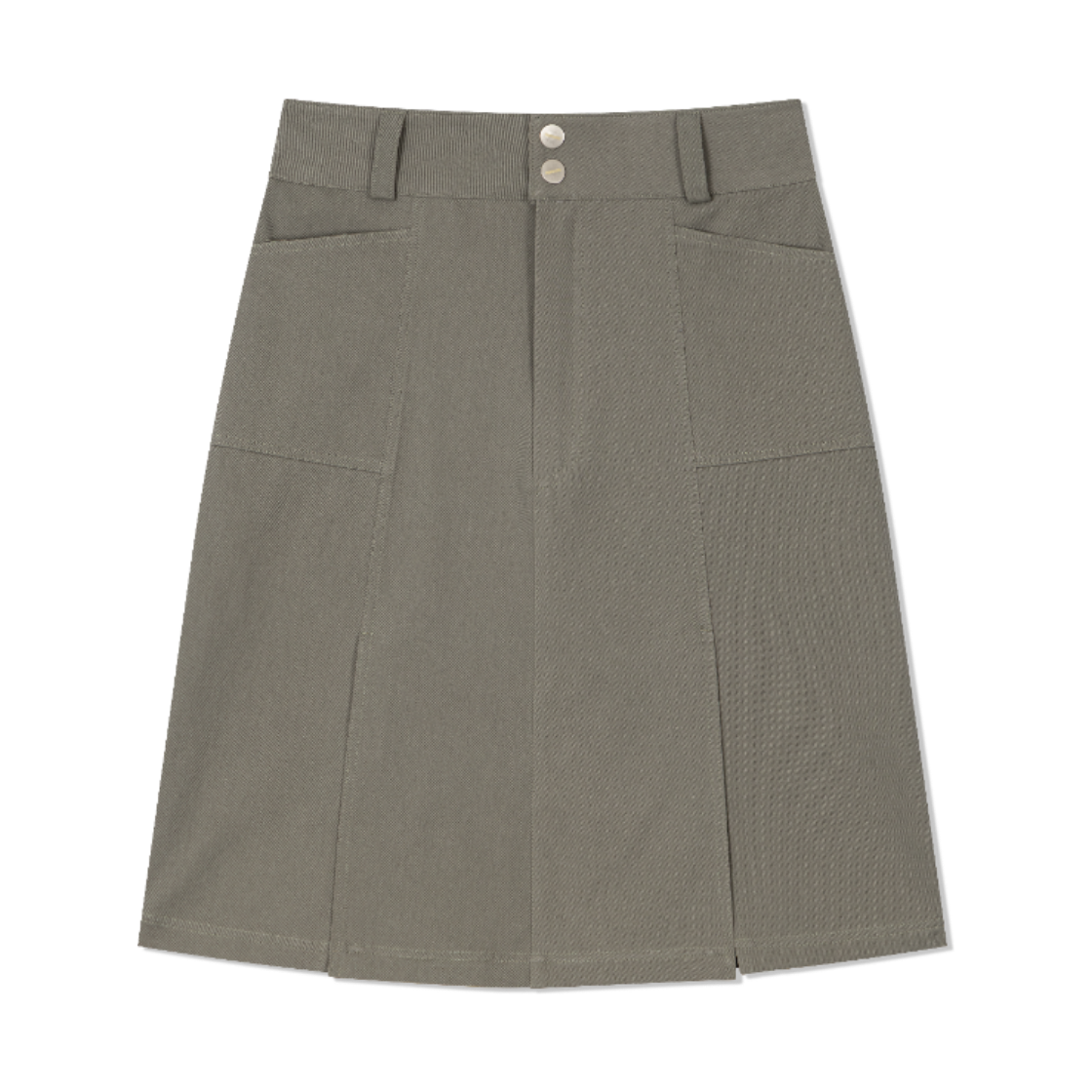 구월십일 워싱 코튼 트윌 스커트 카키(Guwolsibil Washing Cotton Twill Skirt Khaki) - 1