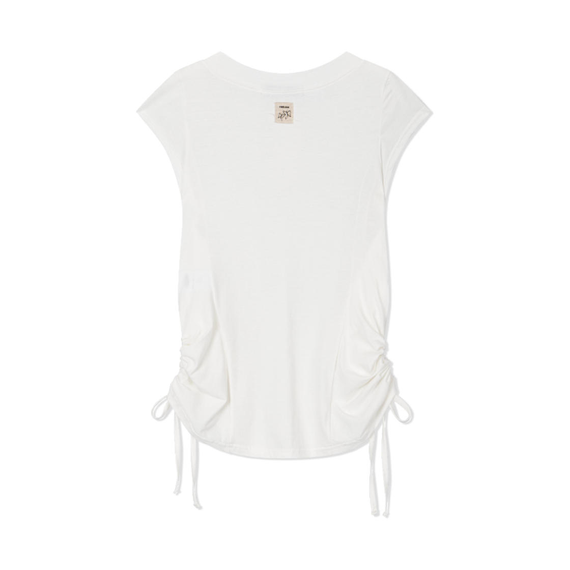 구월십일 펌프 캡 소매 티셔츠 화이트(Guwolsibil Pump Cap Sleeve Top White) - 2