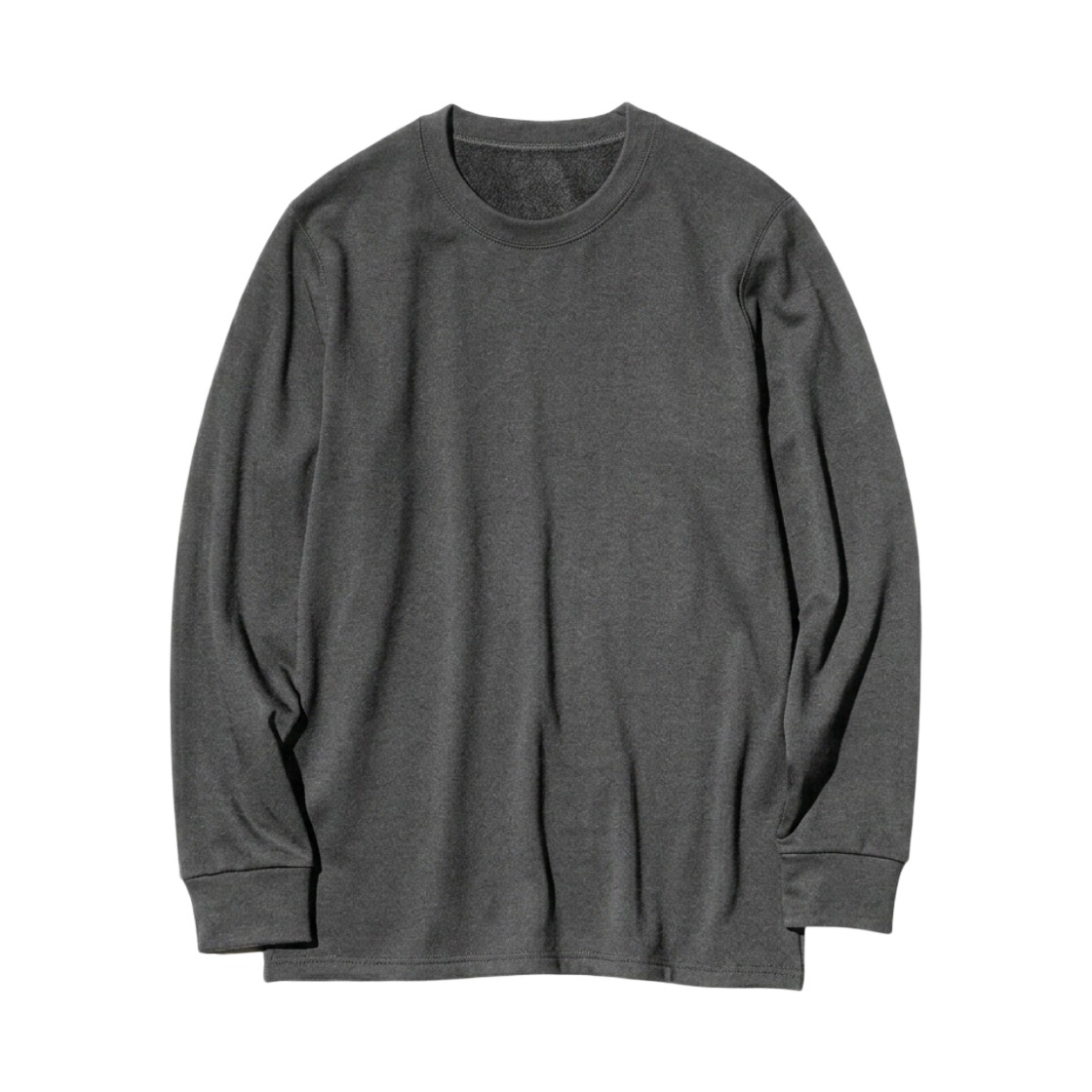 479525-08 Uniqlo Heattech Ultra Warm Crewneck Long Sleeve T-Shirt Dark Gray - JP