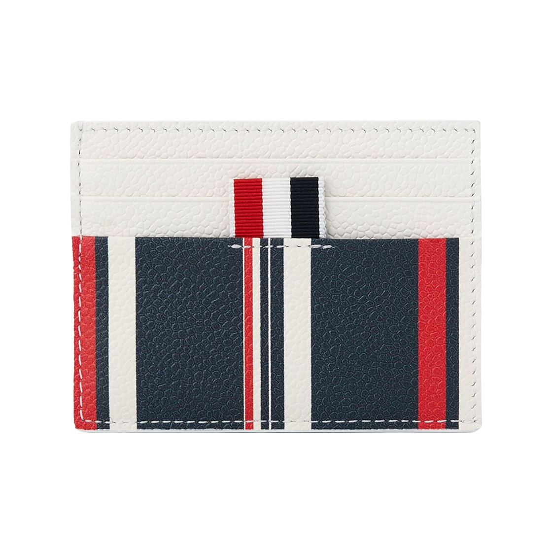 MAW031L-07696-960 Thom Browne Repp Stripe Card Holder Multicolor