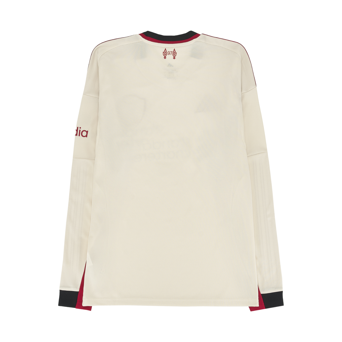 아디다스 리버풀 FC 2025/26 어웨이 롱슬리브 저지 원더 화이트 - US 사이즈 (논 마킹 버전)(Adidas Liverpool FC 2025/26 Away Long Sleeve Jersey Wonder White - US Sizing (Non Marking Ver.)) - 2