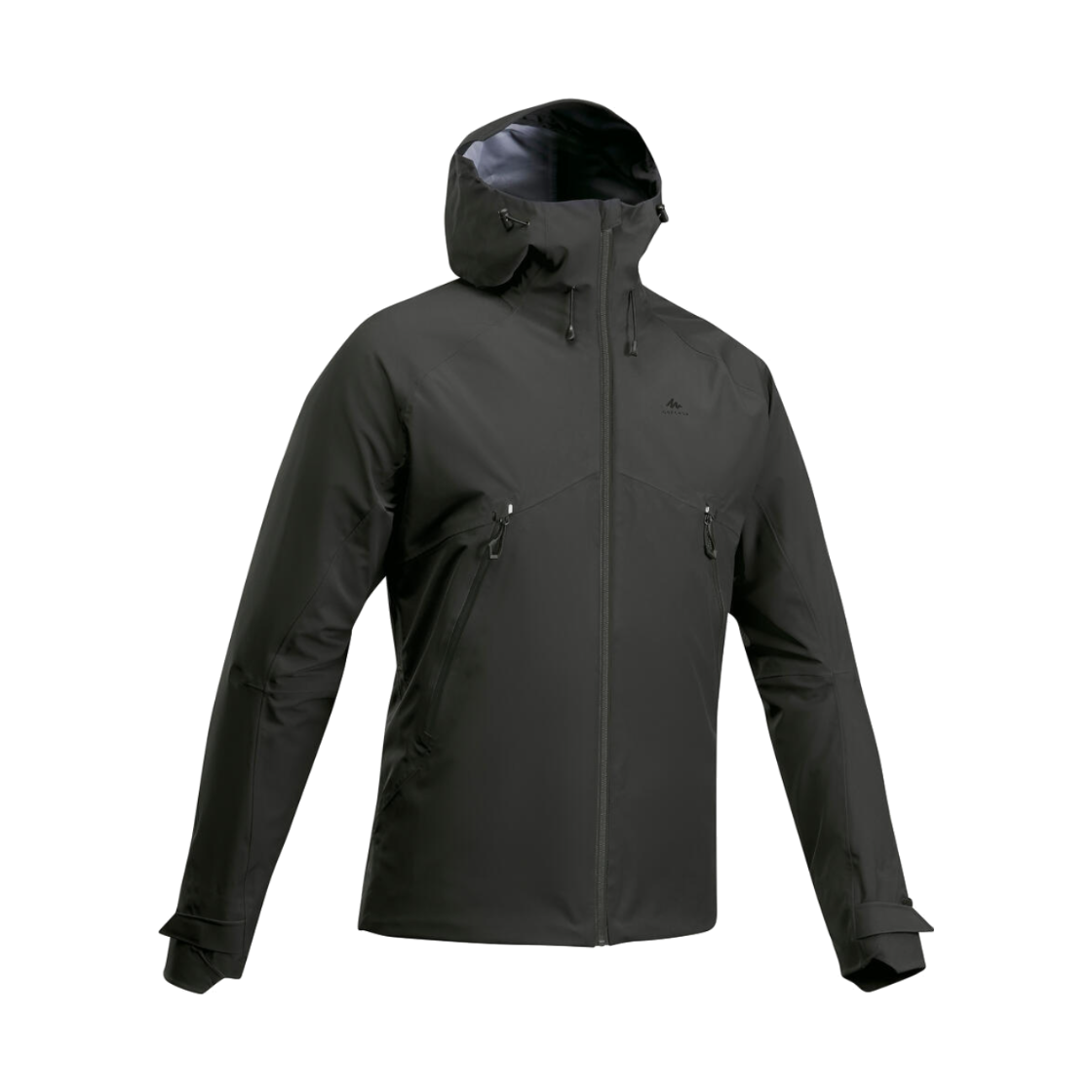 데카트론 남성 경량 등산 방수 재킷 MH500 스모크 블랙(DECATHLON Men's Lightweight Hiking Waterproof Jacket MH500 Smoke Black)