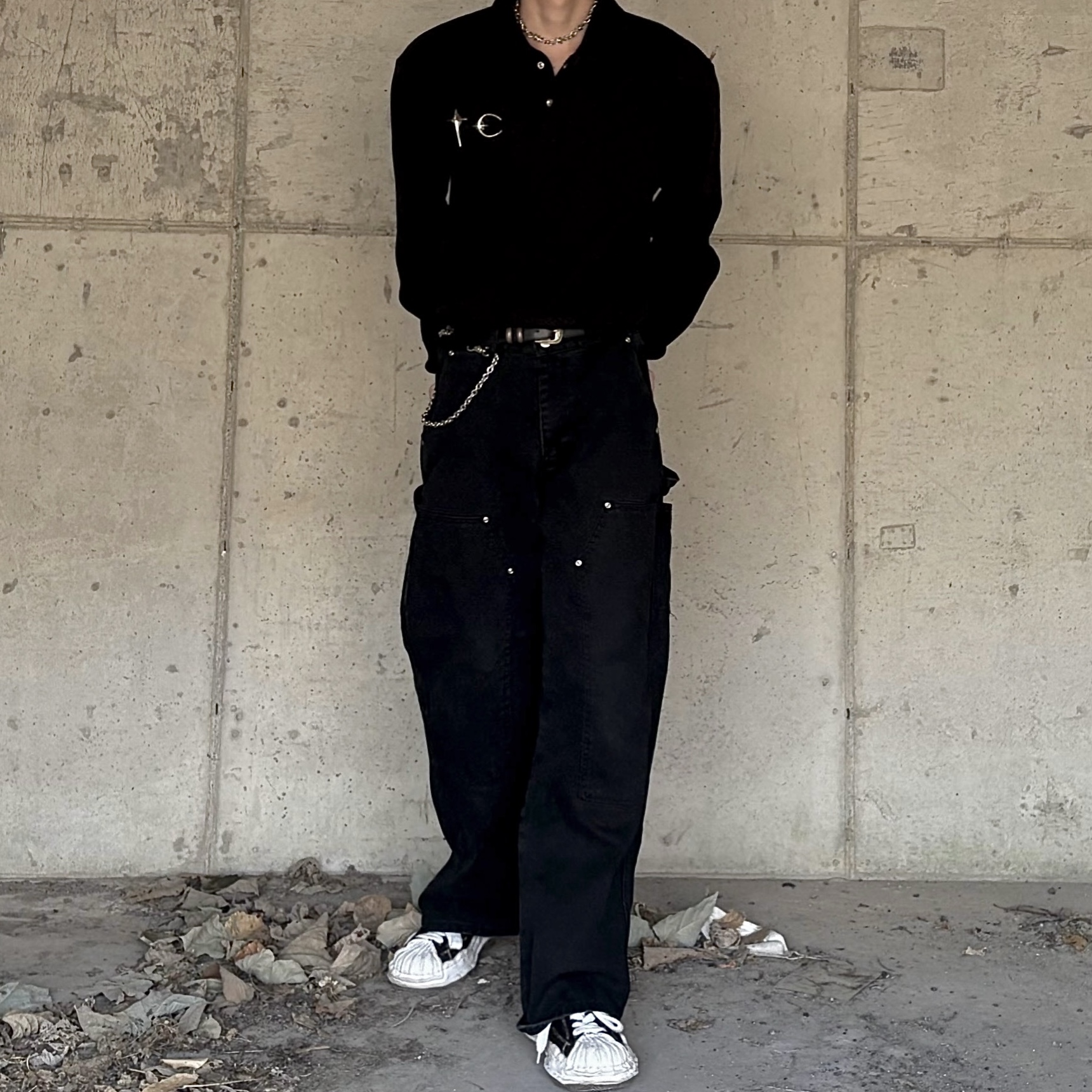 Thug Club TC PK Black 착용 스타일