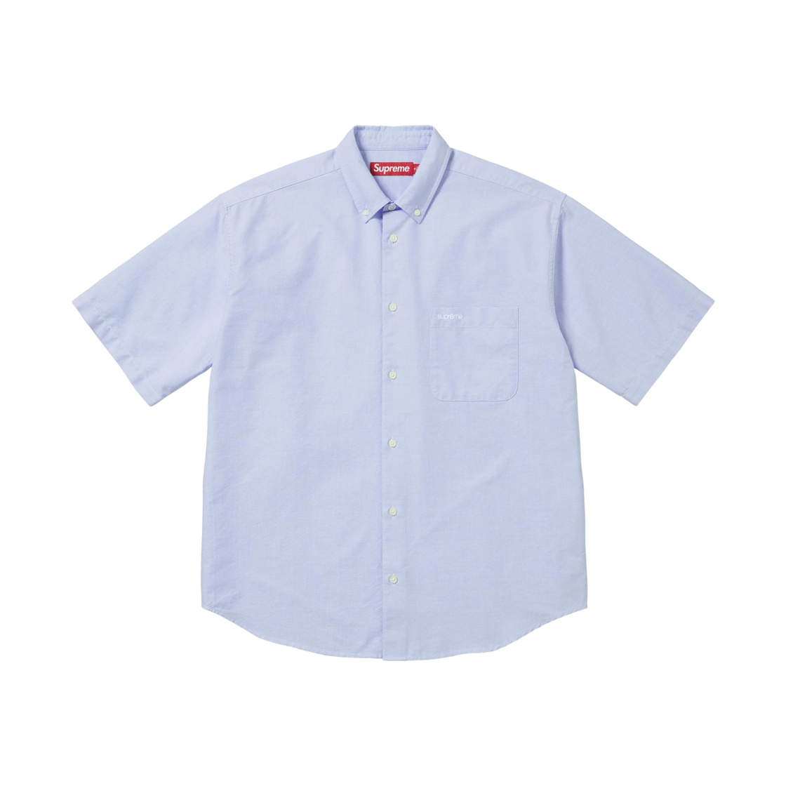 - Supreme Loose Fit Oxford S/S Shirt Light Blue - 26SS