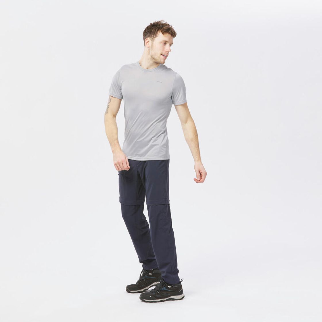 데카트론 남성 등산 투인원 집오프 바지 MH150 아스팔트 블루(DECATHLON Men's Hiking 2-in-1 Zip-Off Pants MH150 Asphalt Blue) - 3