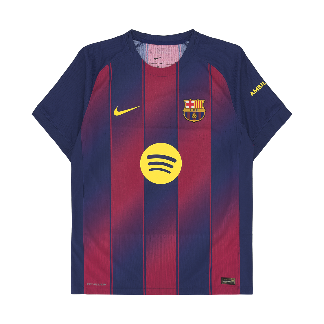 나이키 FC 바르셀로나 2025/26 매치 홈 드라이핏 ADV 사커 어센틱 저지 딥 로얄 블루 노블 레드 (논 마킹 버전)