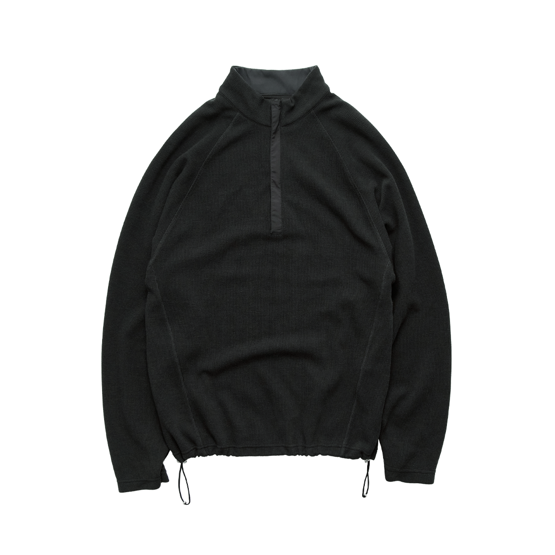 폴리테루 플라켓 하프 집 차콜(Polyteru Placket Half Zip Charcoal) - 1