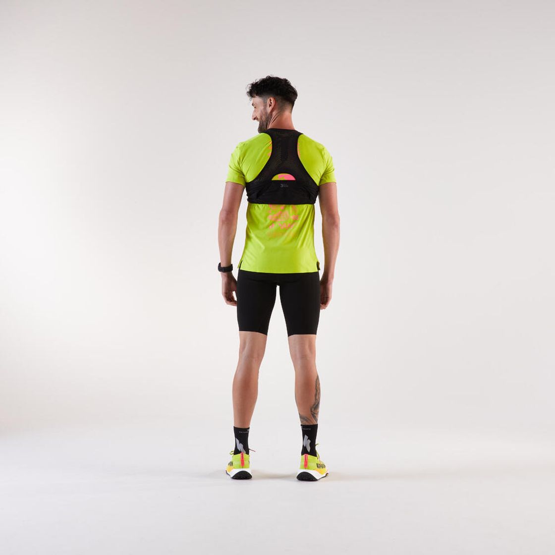 데카트론 남성 트레일러닝 경량 반팔 티 런 울트라 그래프 900 아니스 그린(DECATHLON Men's Trail Running Lightweight Short-Sleeved T-Shirt Run Ultra Graph 900 Anise Green) - 8