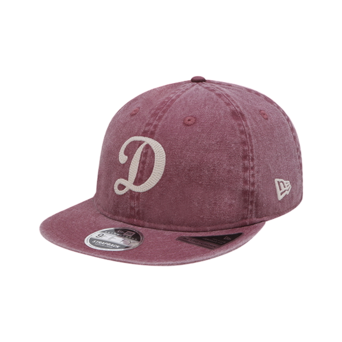 15131616 New Era MLB LA Dodgers Pigment Washinged Retro Crown Strapback Burgundy