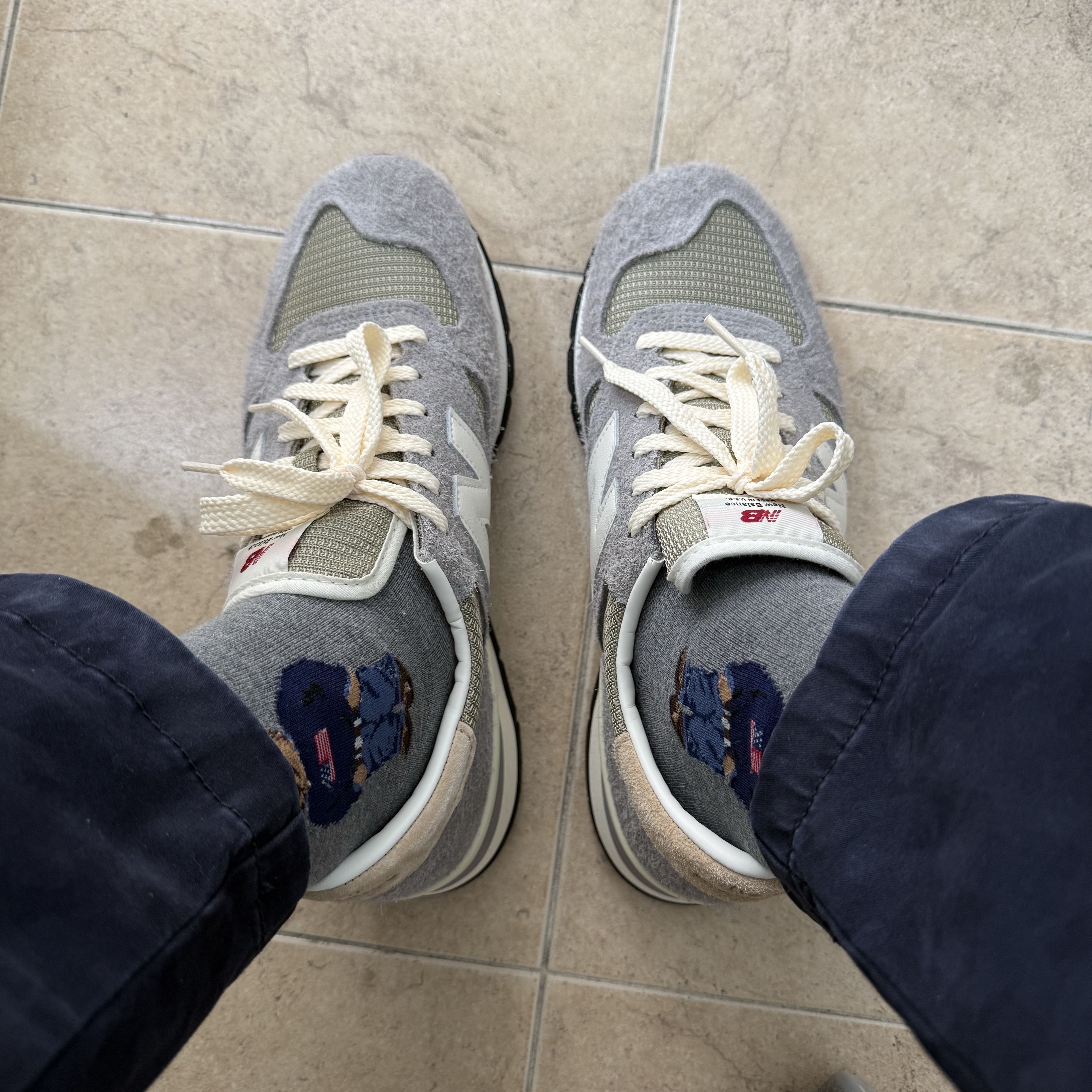 New Balance 990v1 Made in USA Marblehead Incense 착용 스타일